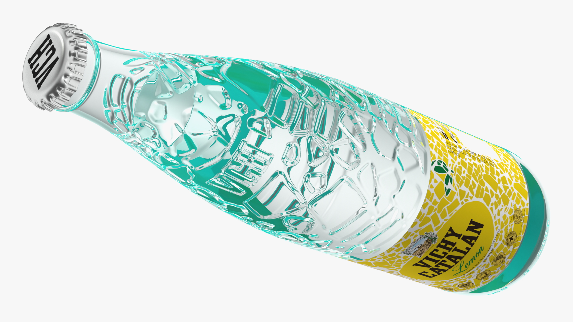 3D Mineral Water Vichy Catalan Lemon model