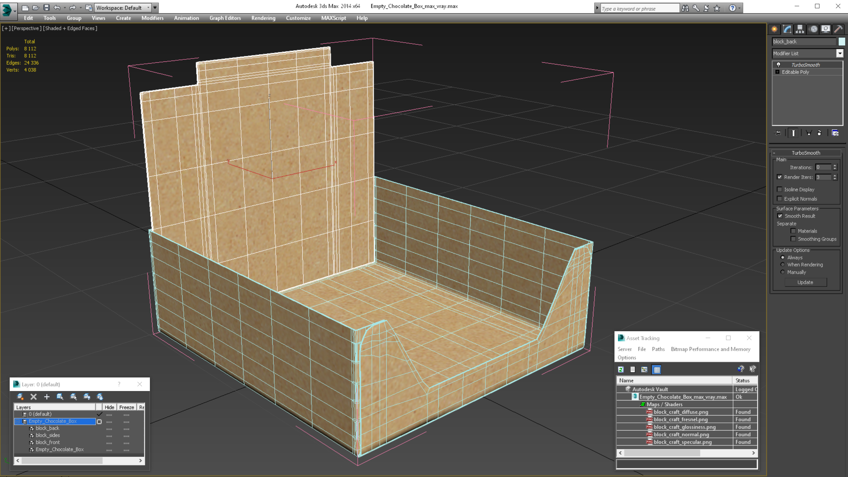 Empty Chocolate Box 3D model