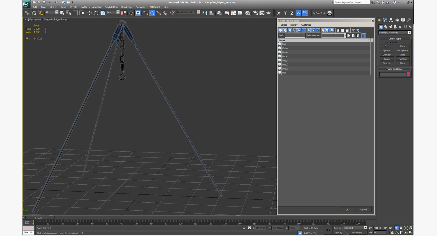 3D model Campfire Tripod