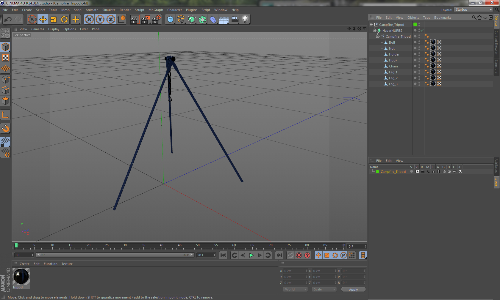 3D model Campfire Tripod