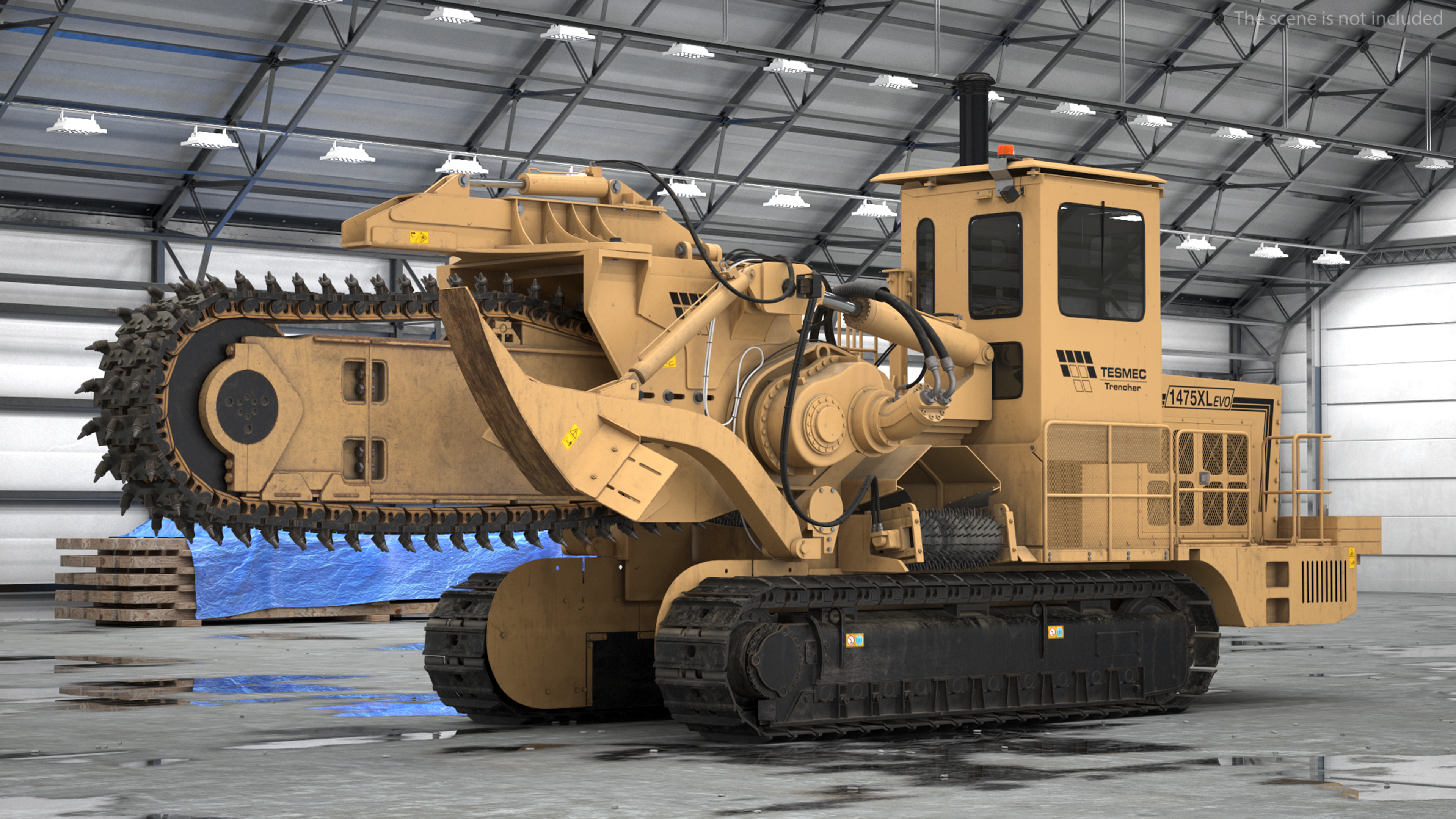 3D Trencher Machine Tesmec 1475 XL EVO Dusty