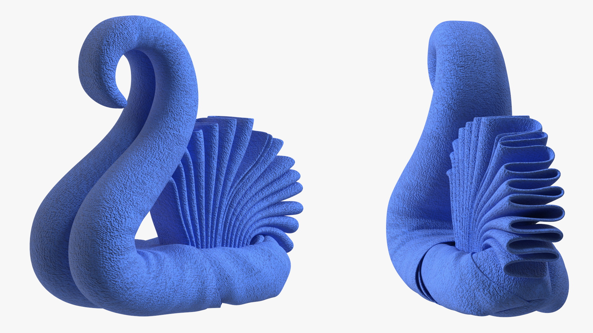 Designer Towel Swan Blue 3D model