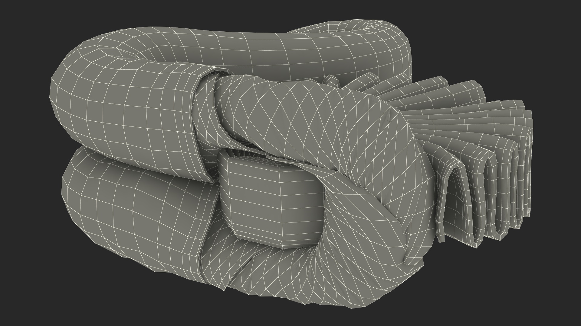 Designer Towel Swan Blue 3D model