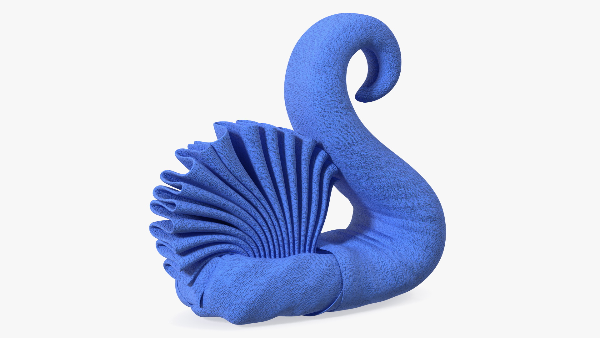 Designer Towel Swan Blue 3D model