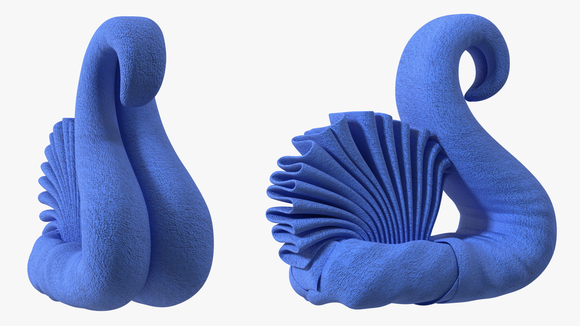 Designer Towel Swan Blue 3D model