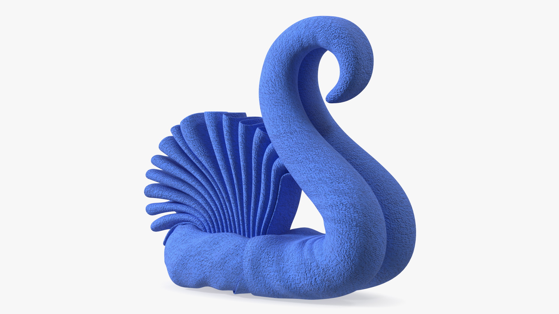 Designer Towel Swan Blue 3D model