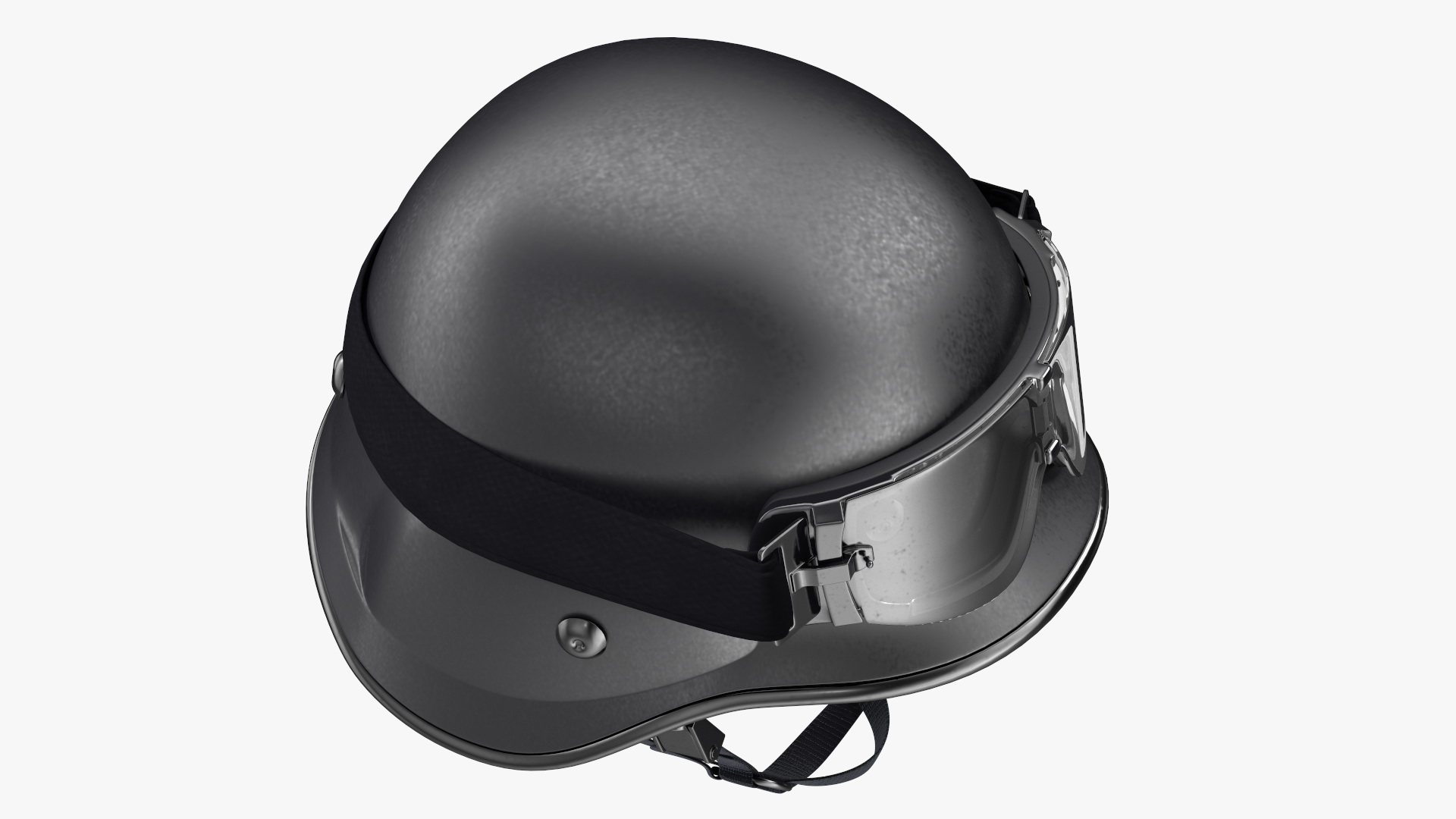 Tactical Helmet with Visor Glasses 3D model
