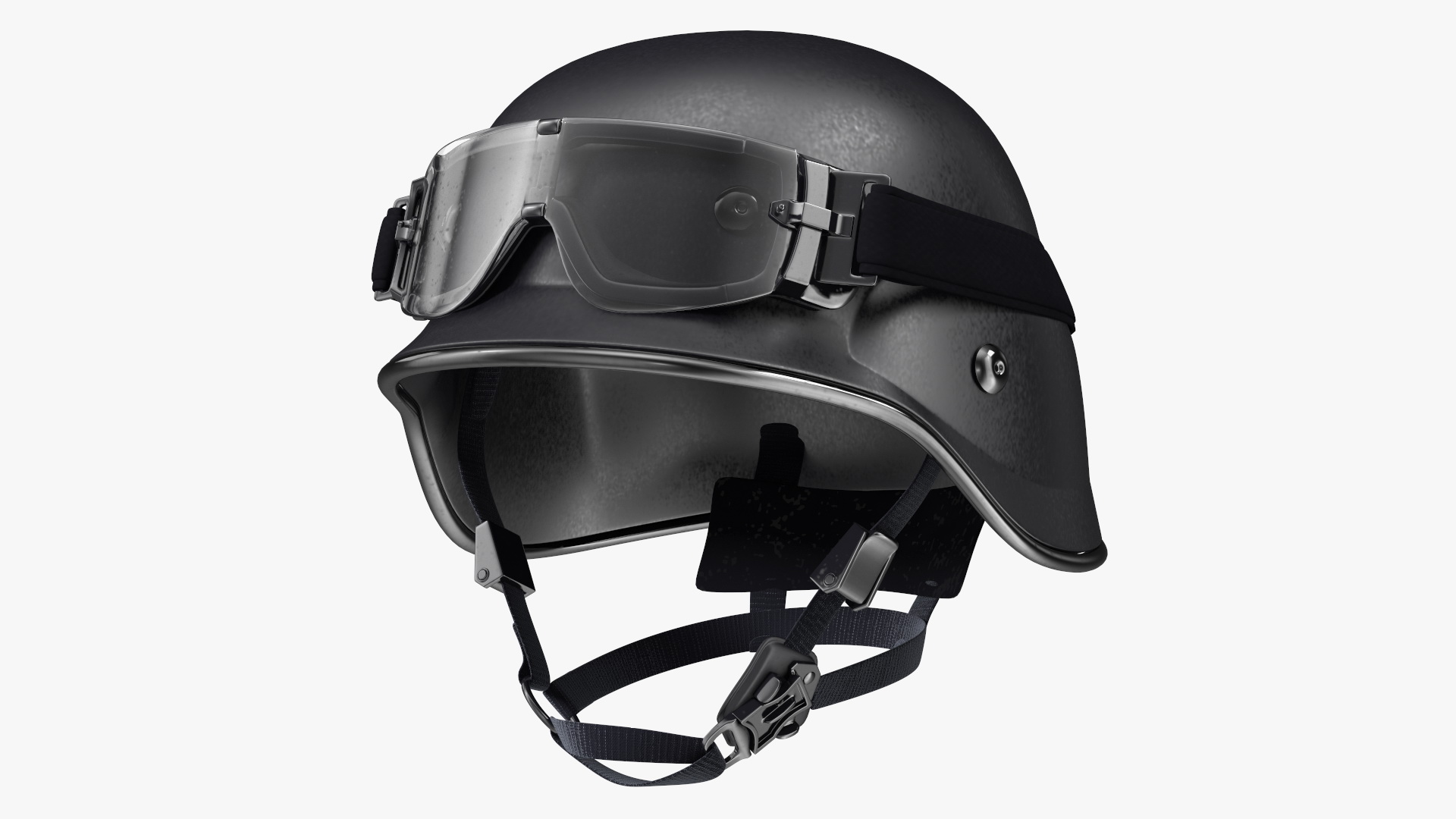 Tactical Helmet with Visor Glasses 3D model
