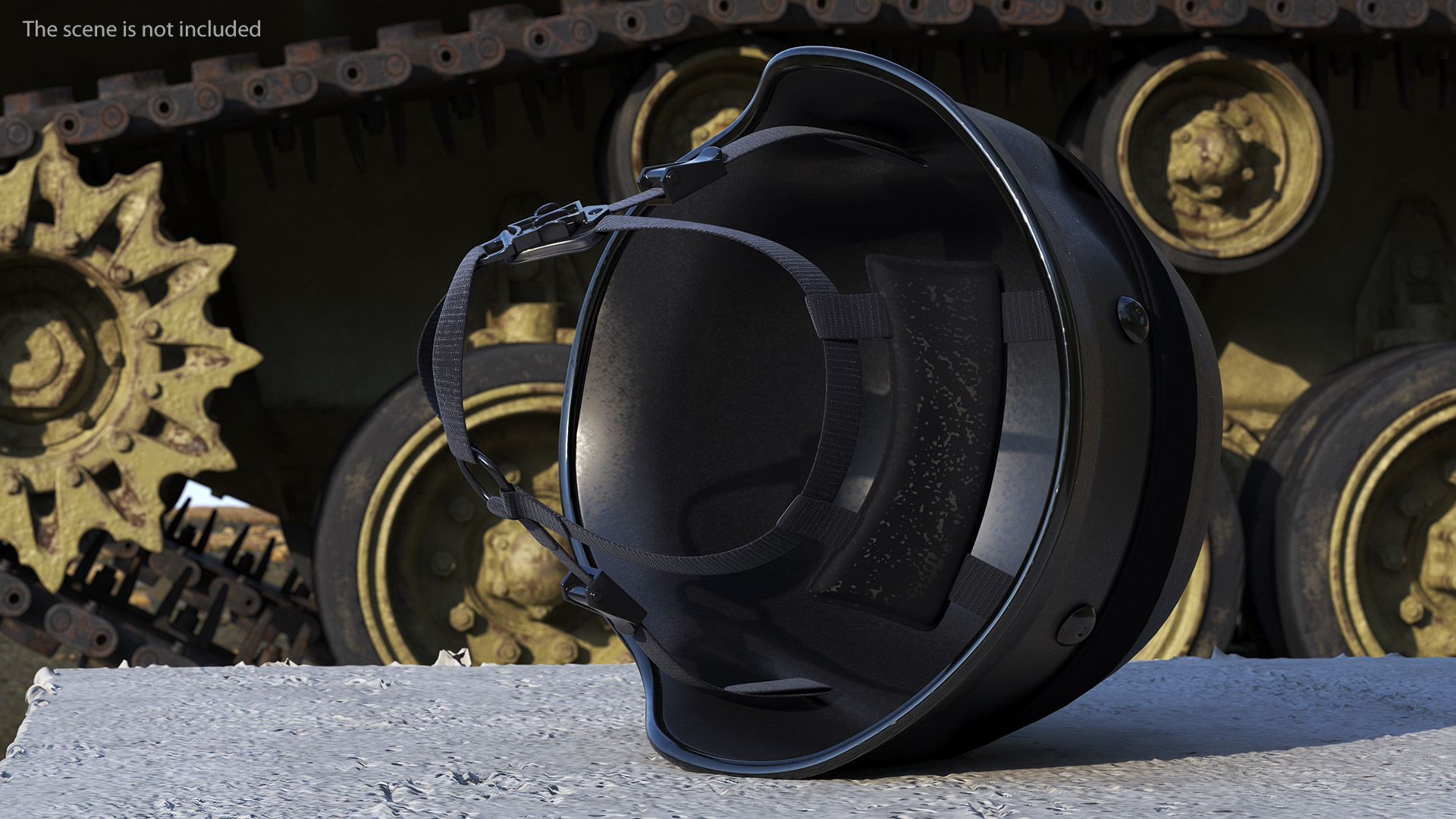 Tactical Helmet with Visor Glasses 3D model
