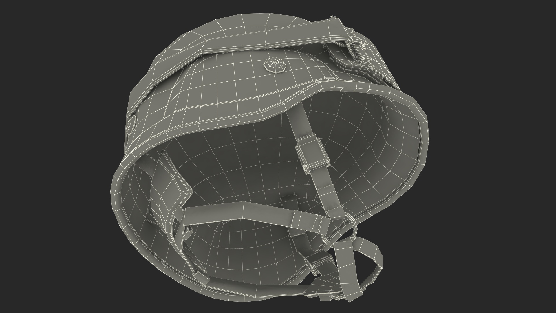 Tactical Helmet with Visor Glasses 3D model