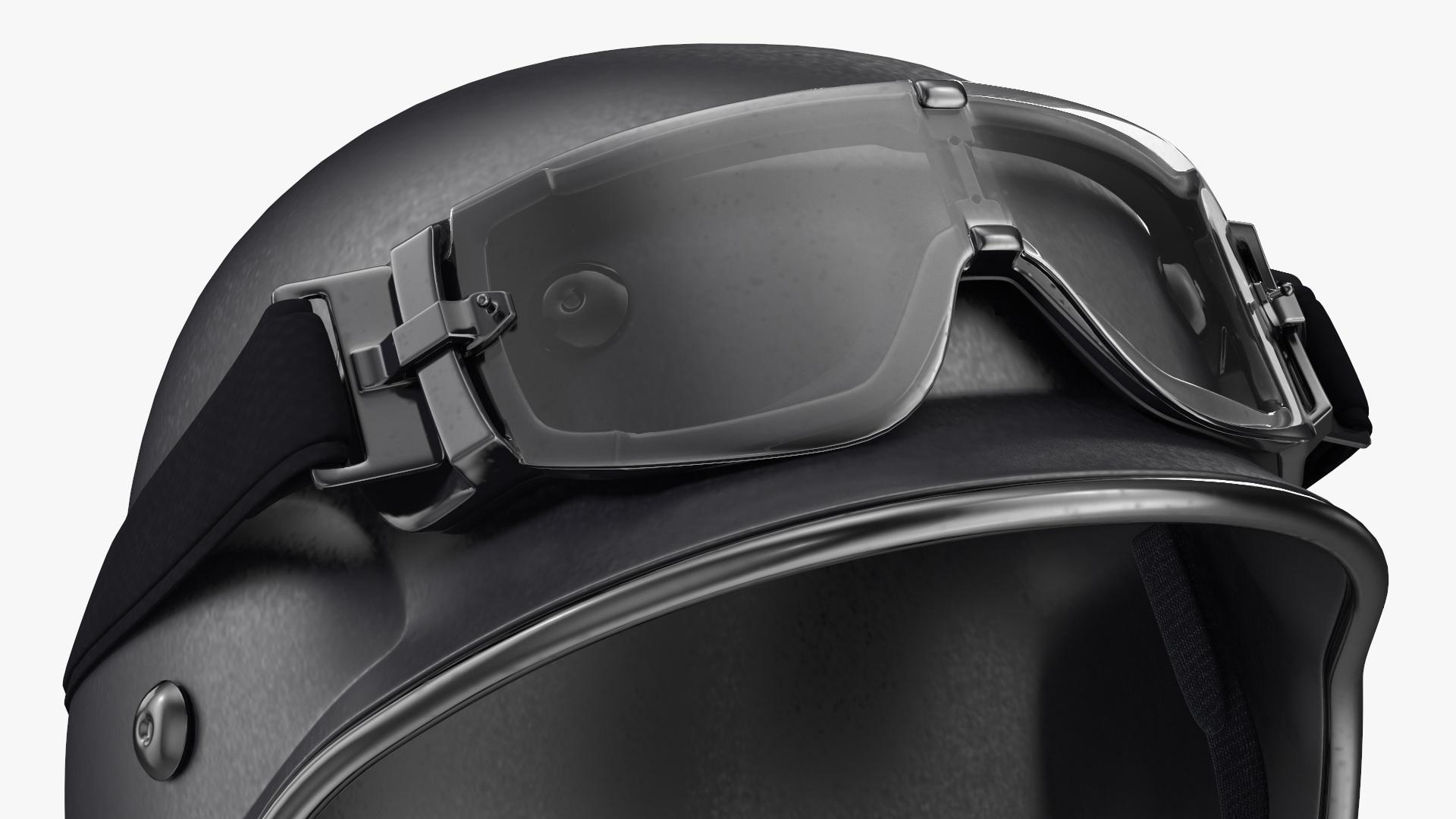 Tactical Helmet with Visor Glasses 3D model