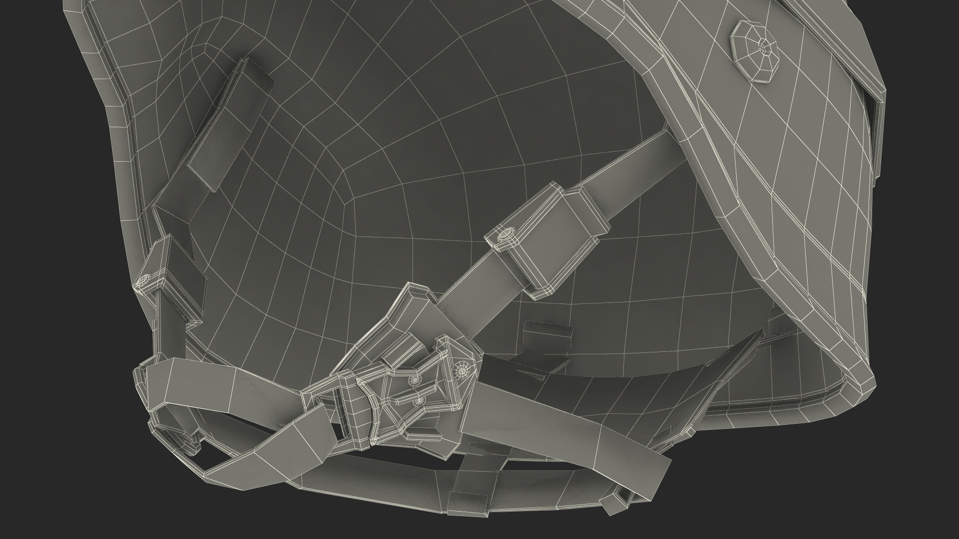 Tactical Helmet with Visor Glasses 3D model