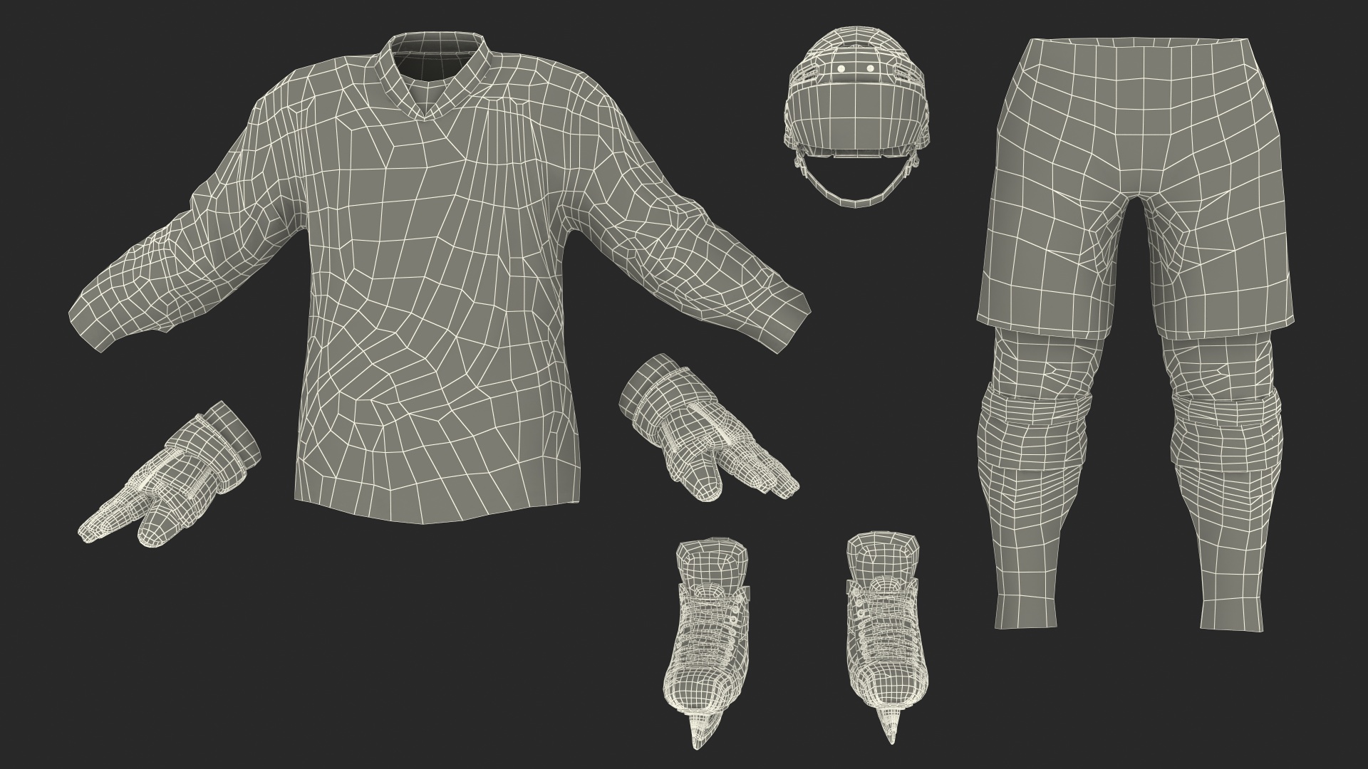 Hockey Equipment Green 3D