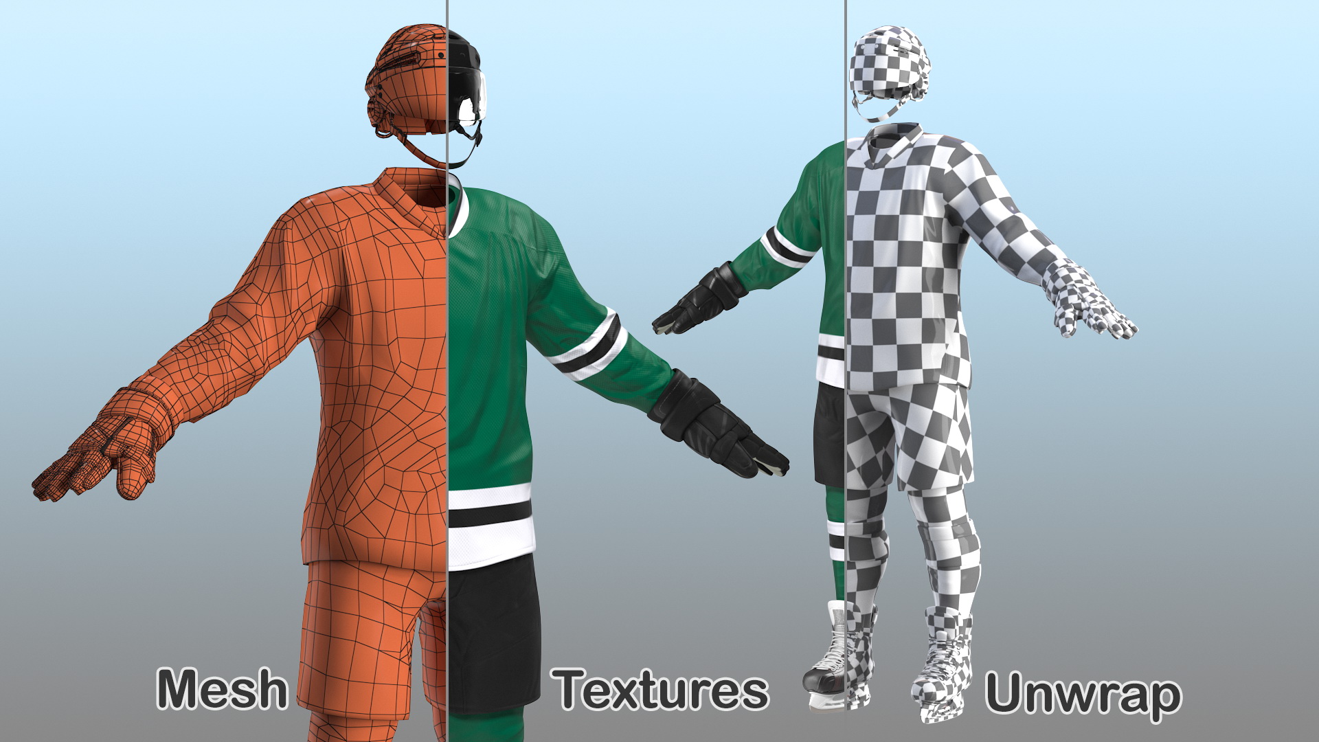 Hockey Equipment Green 3D