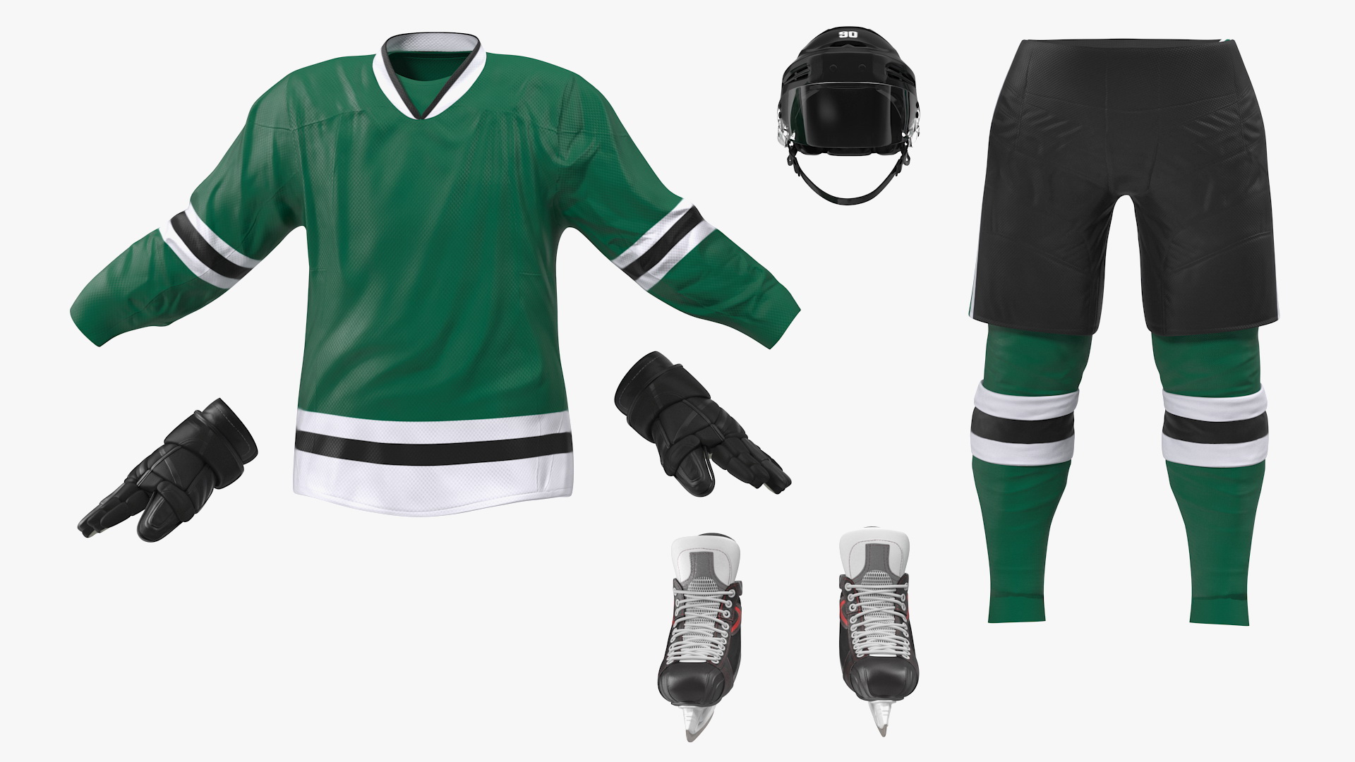 Hockey Equipment Green 3D