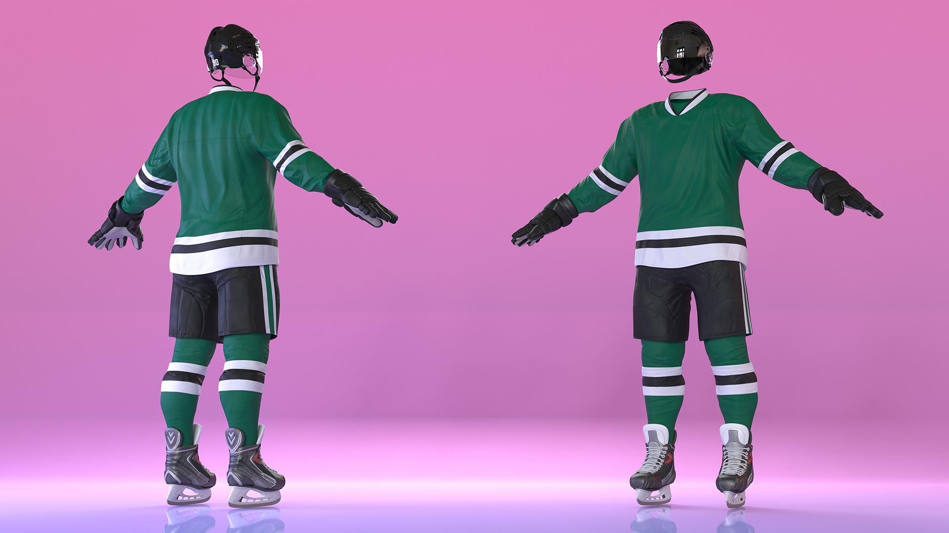 Hockey Equipment Green 3D