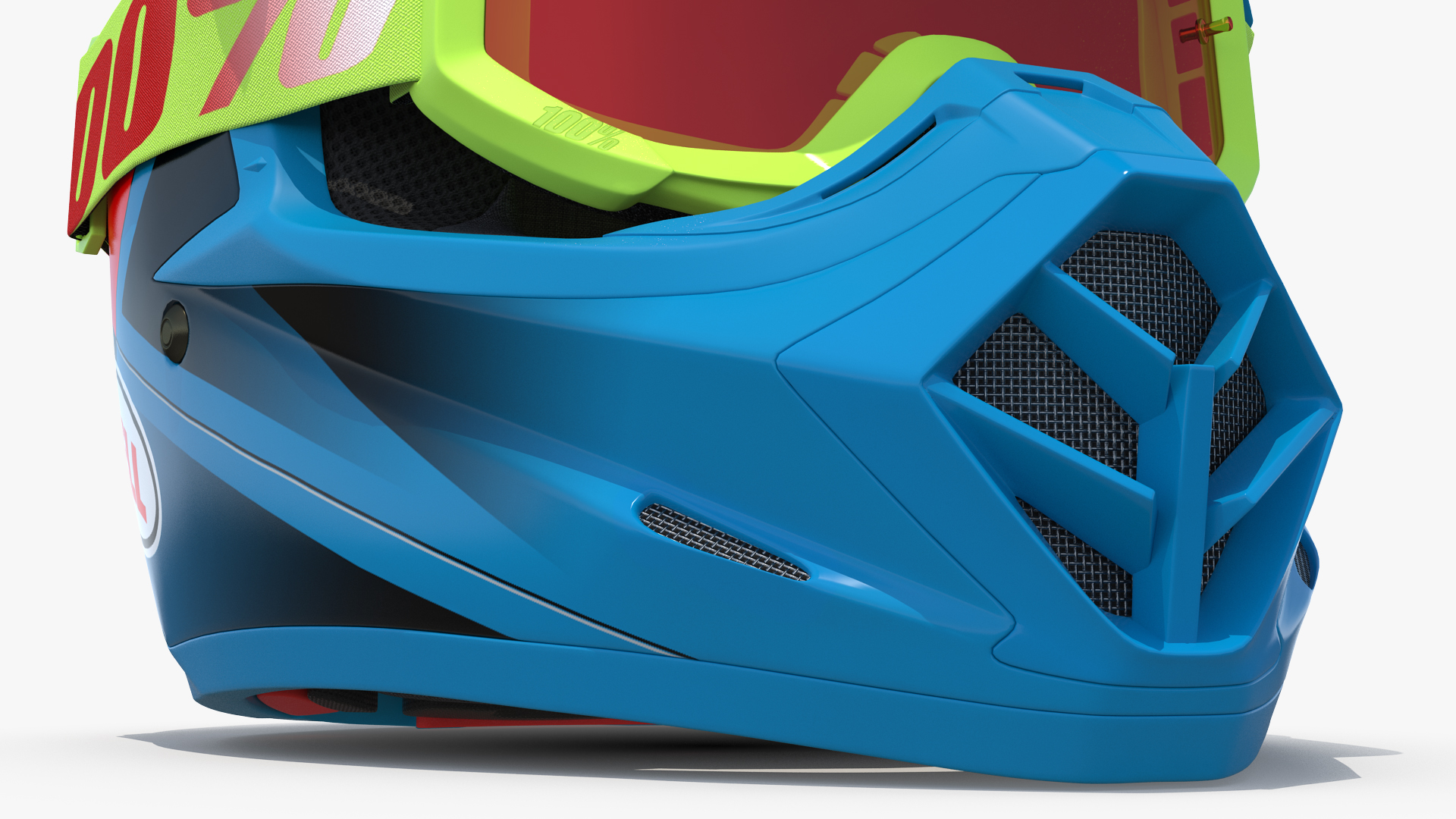 3D Bell Off-Road Motorcycle Helmet Blue