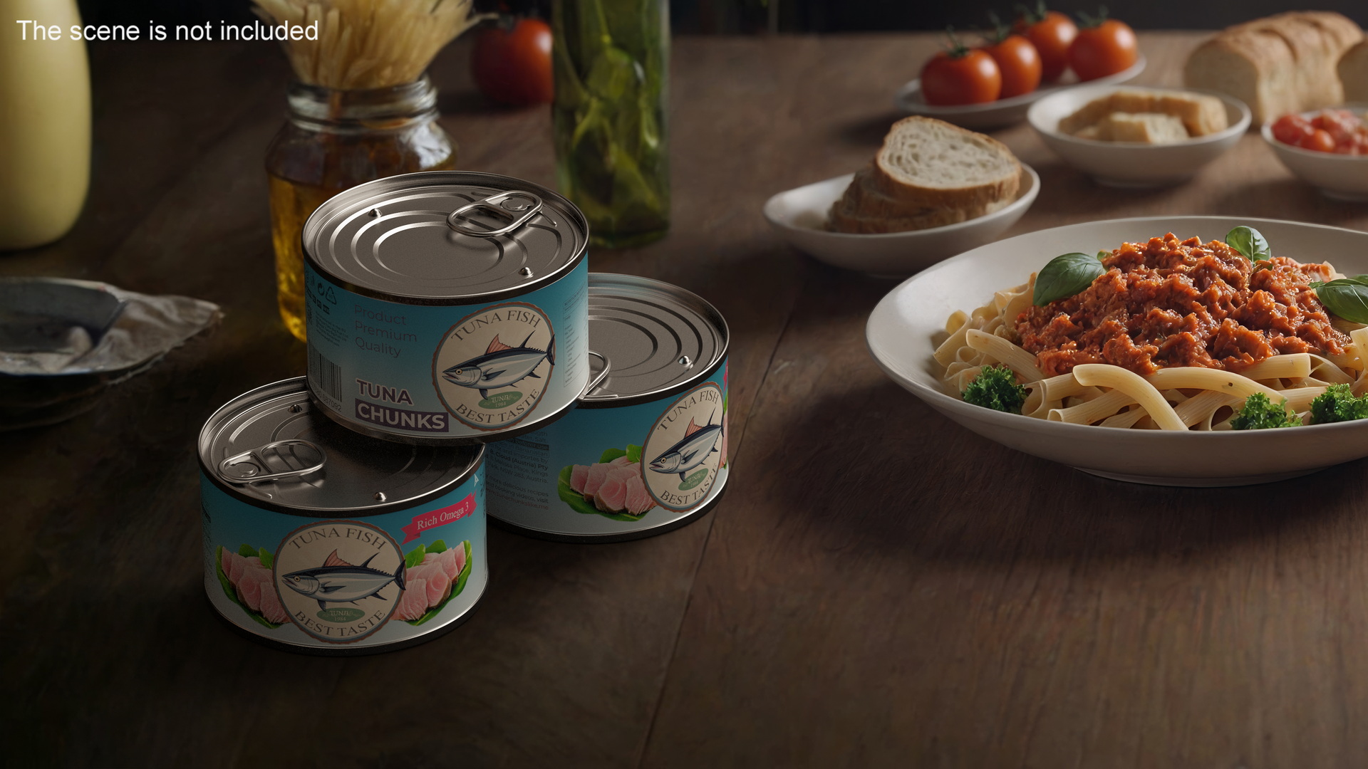 3D Canned Tuna Chunks model