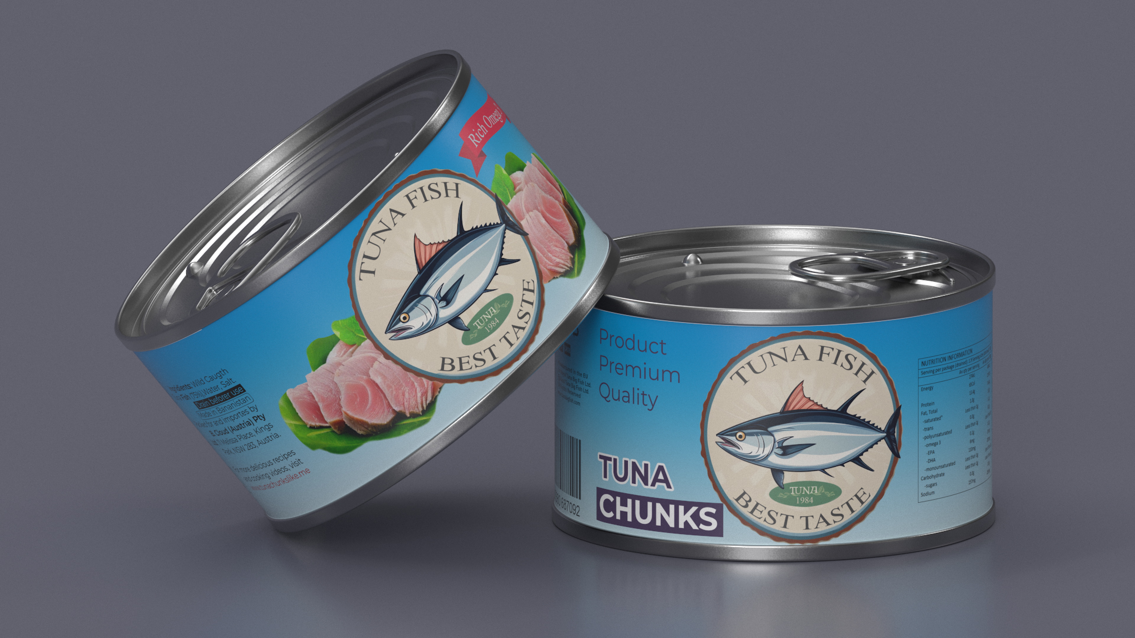 3D Canned Tuna Chunks model