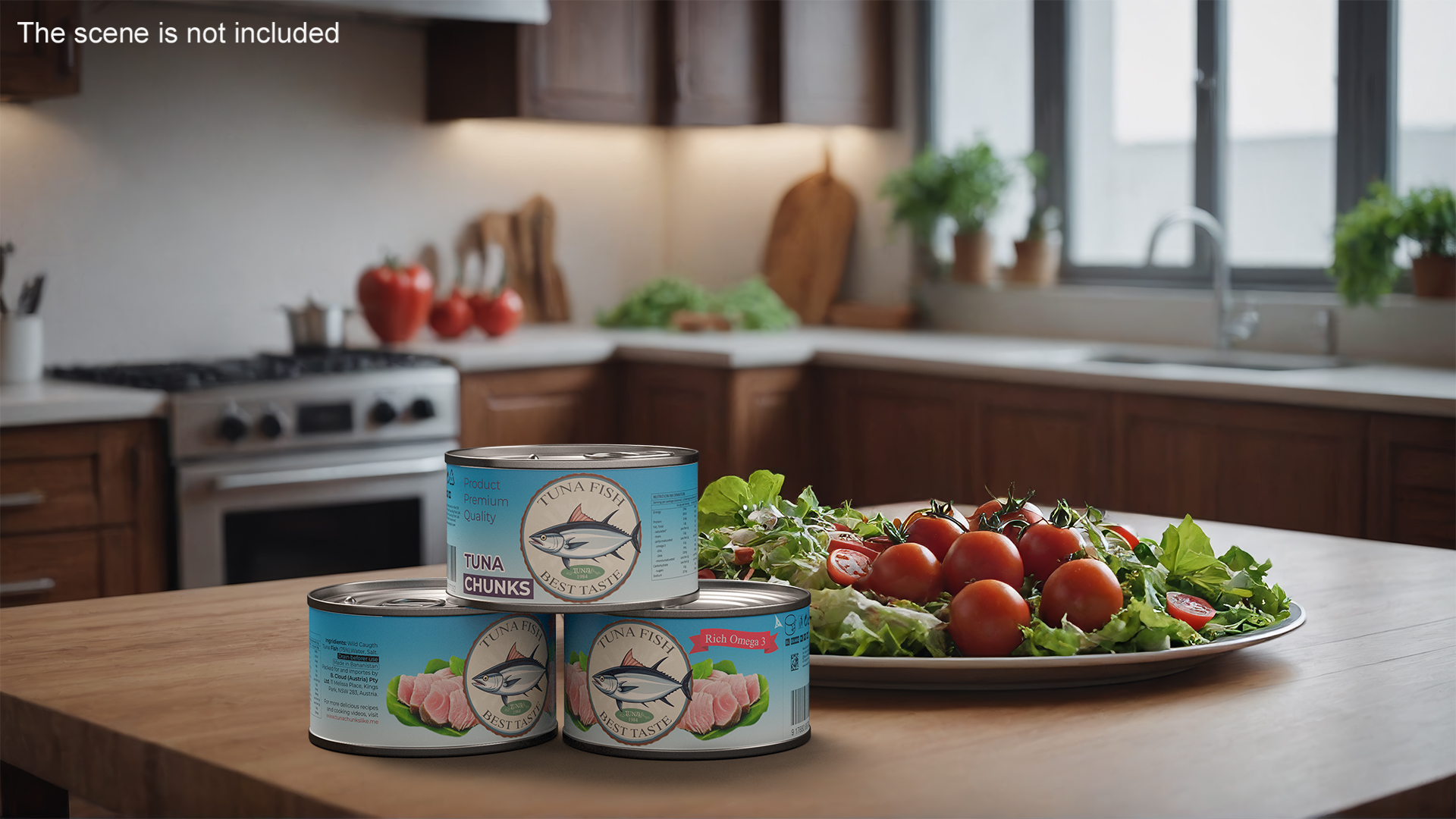 3D Canned Tuna Chunks model