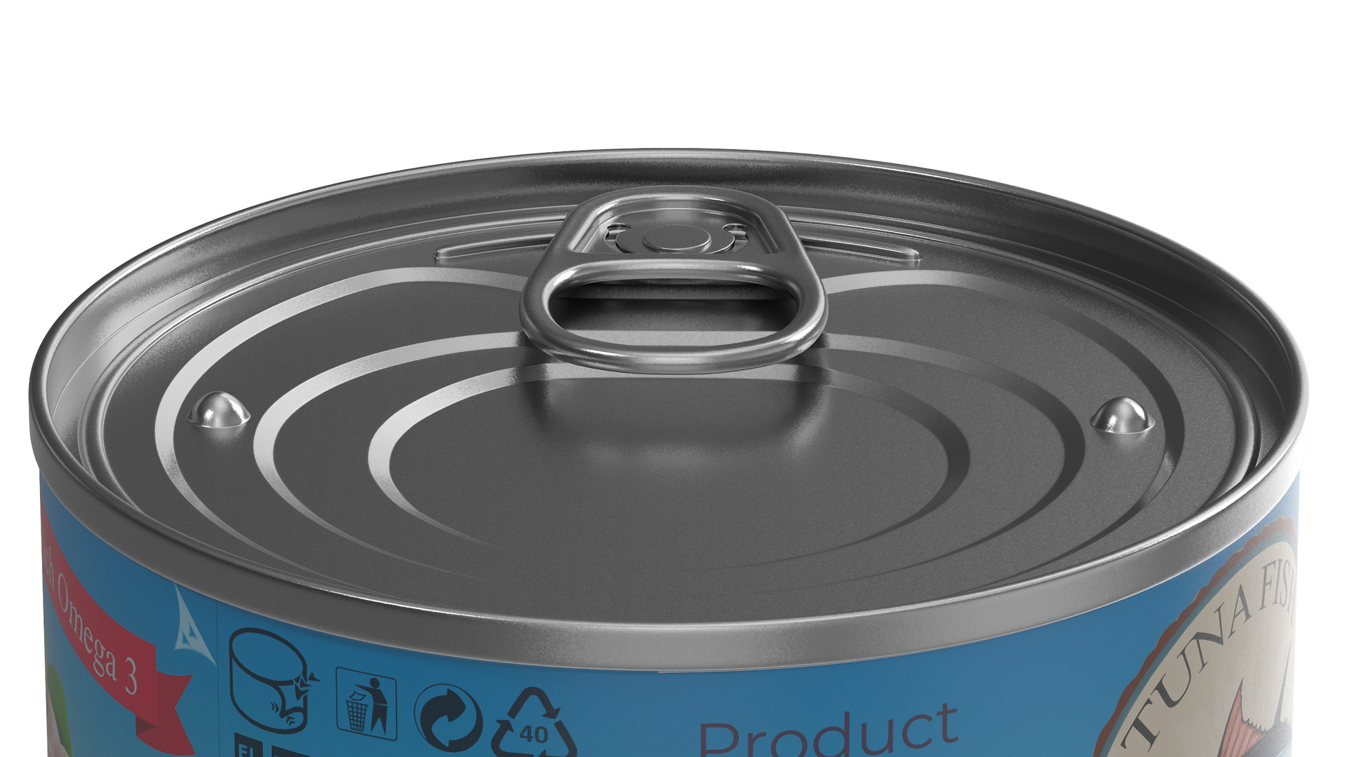 3D Canned Tuna Chunks model