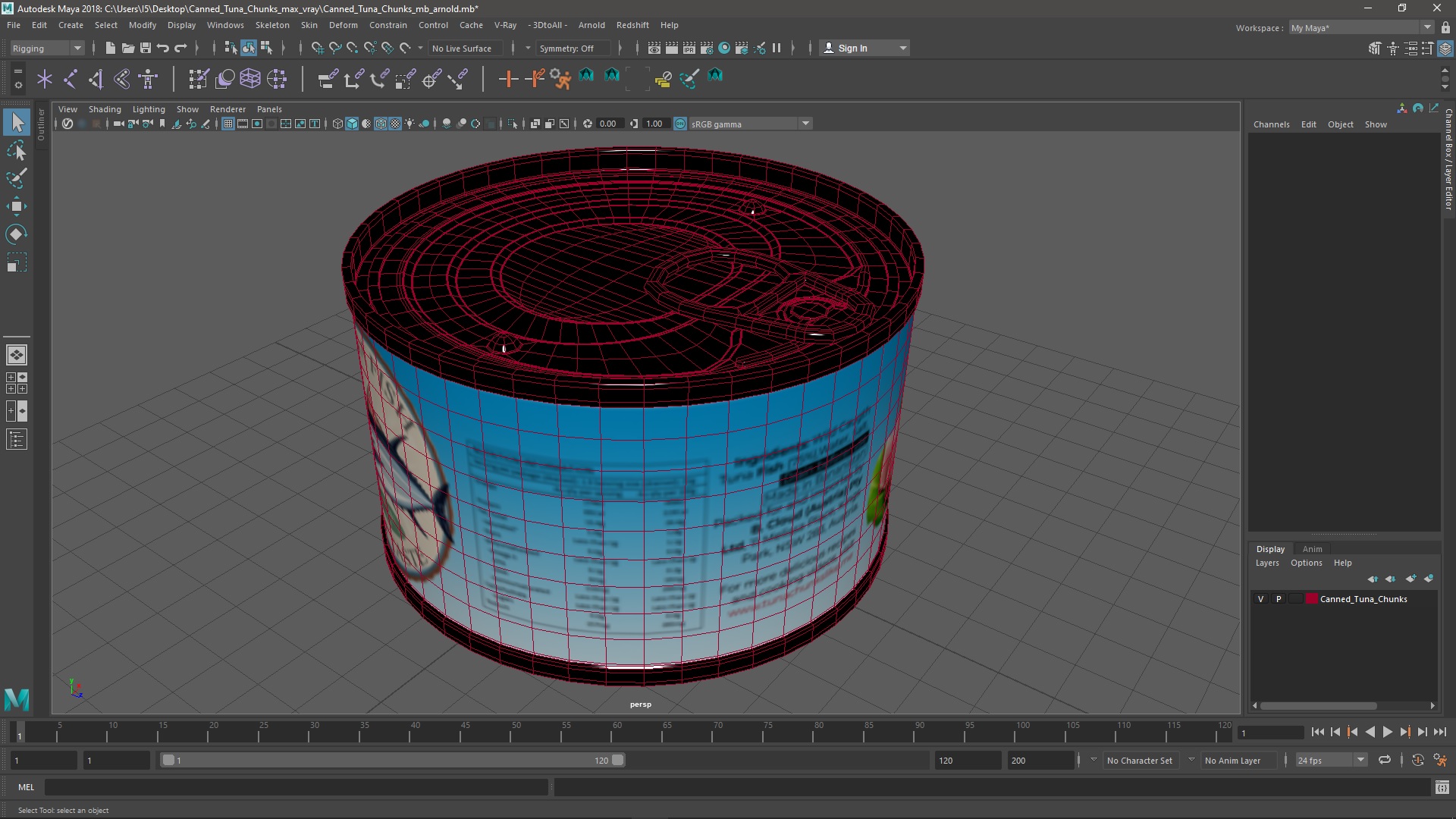 3D Canned Tuna Chunks model