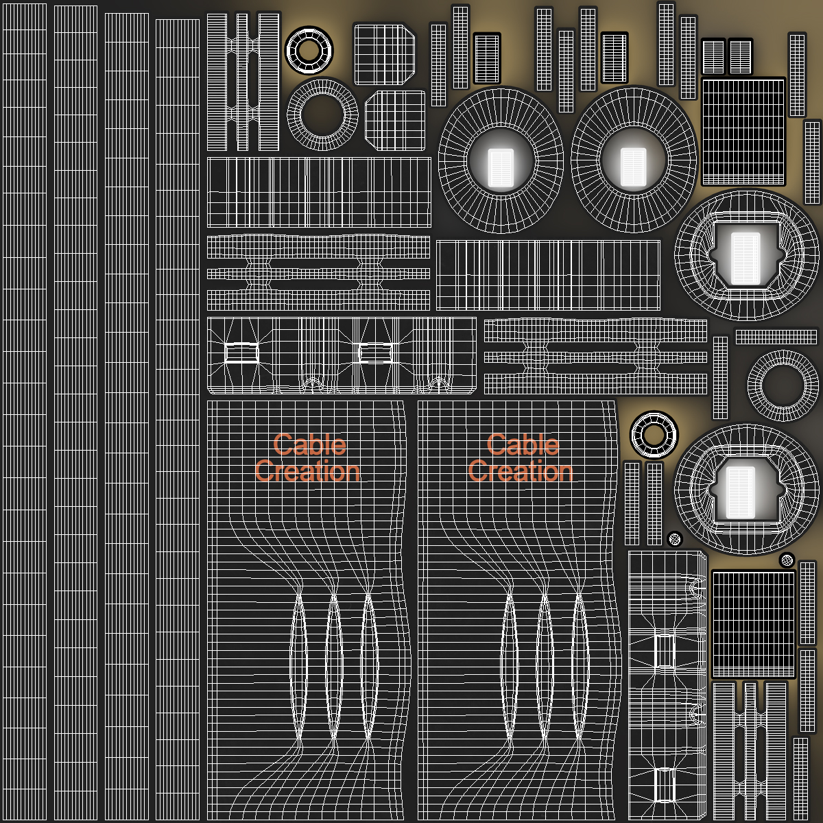 Optical Audio Cable 3D model