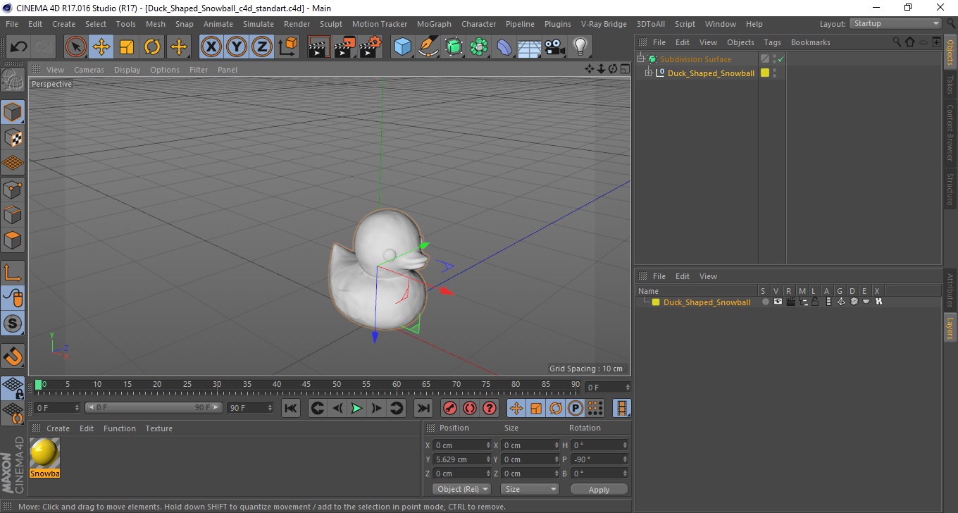 3D model Duck Shaped Snowball
