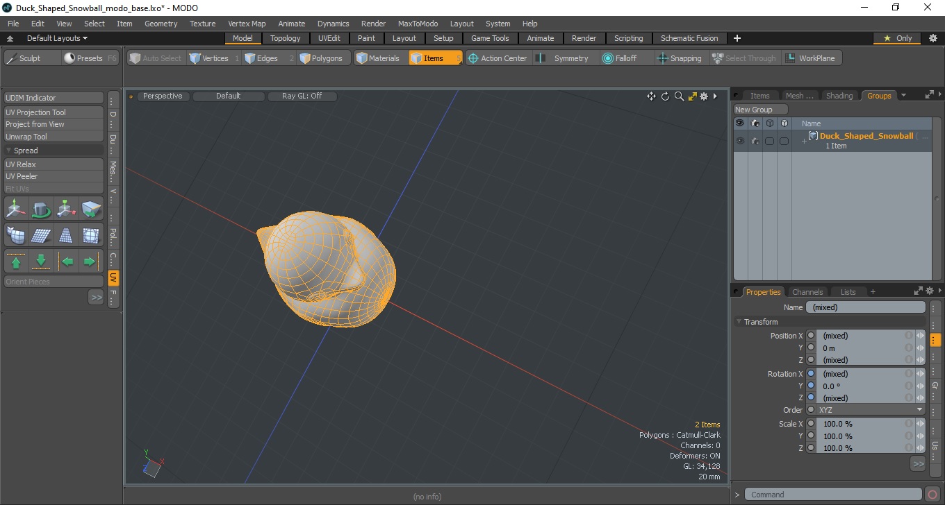 3D model Duck Shaped Snowball