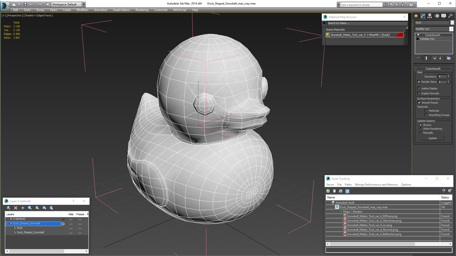 3D model Duck Shaped Snowball
