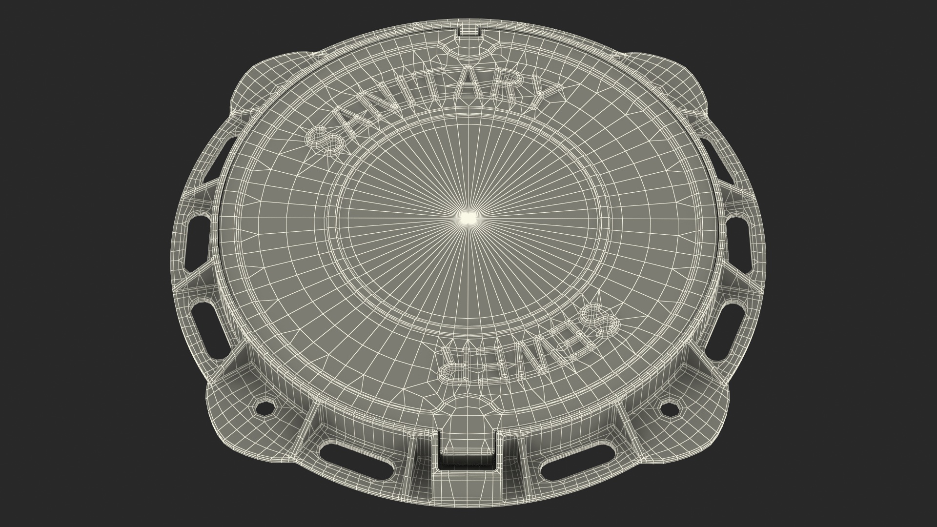 3D Steel Sewer Manhole Old model