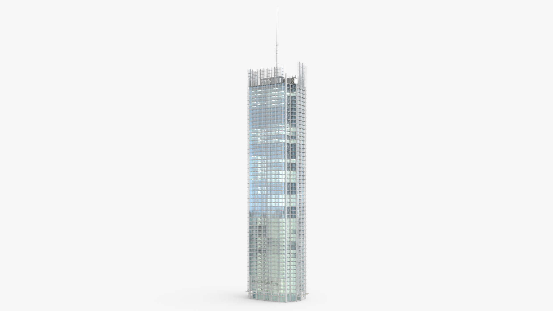 3D model New York Times Tower Lights On