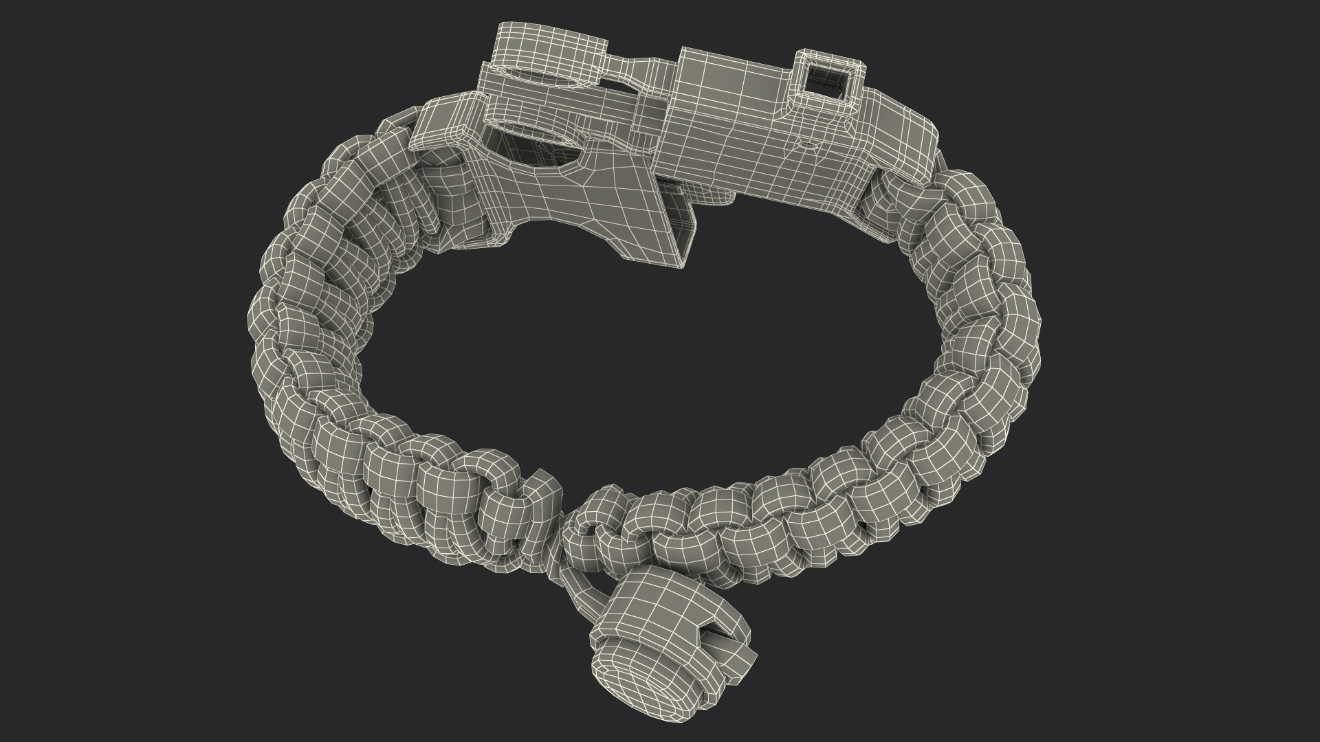 Atomic Bear Cobra Survival Bracelet Orange 3D