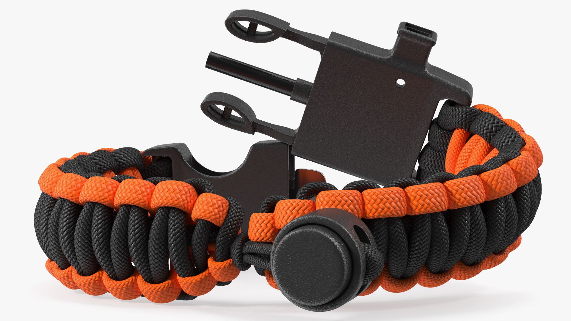 Atomic Bear Cobra Survival Bracelet Orange 3D