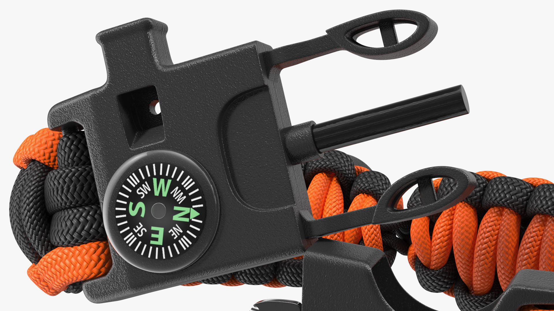 Atomic Bear Cobra Survival Bracelet Orange 3D