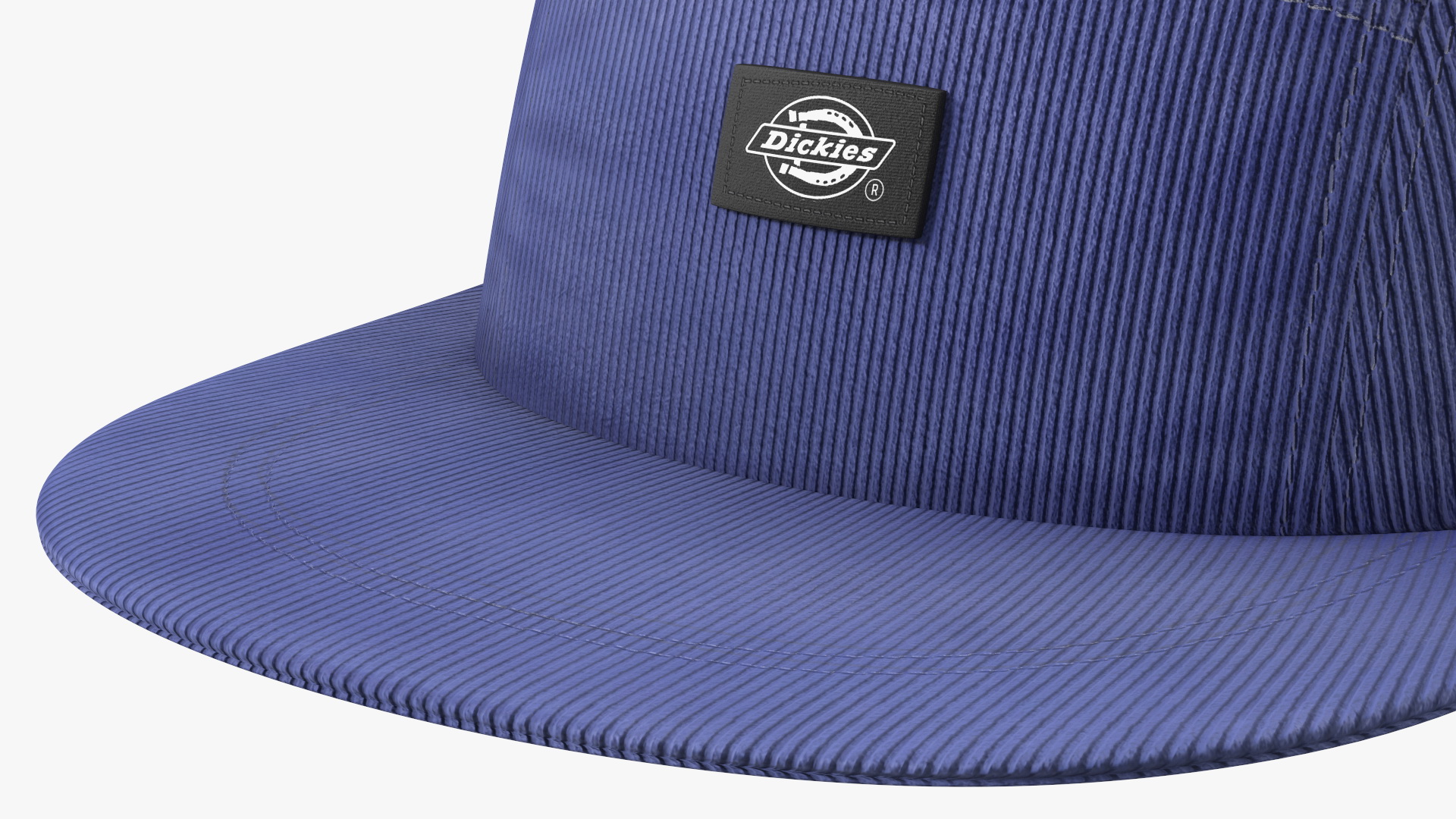 3D Dickies Hornbeck Cord Dark Navy 5 Panel Hat model