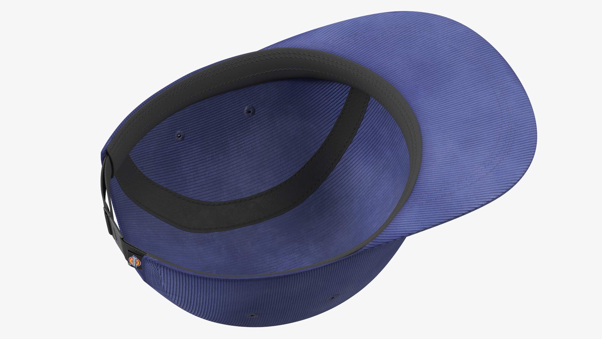 3D Dickies Hornbeck Cord Dark Navy 5 Panel Hat model