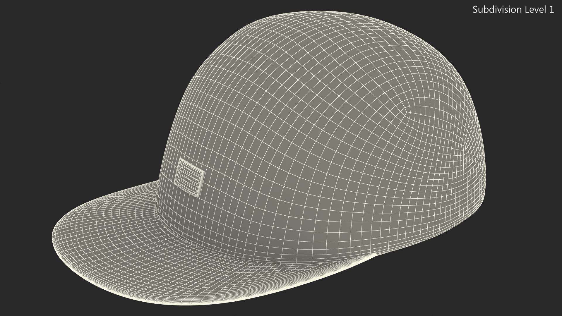 3D Dickies Hornbeck Cord Dark Navy 5 Panel Hat model