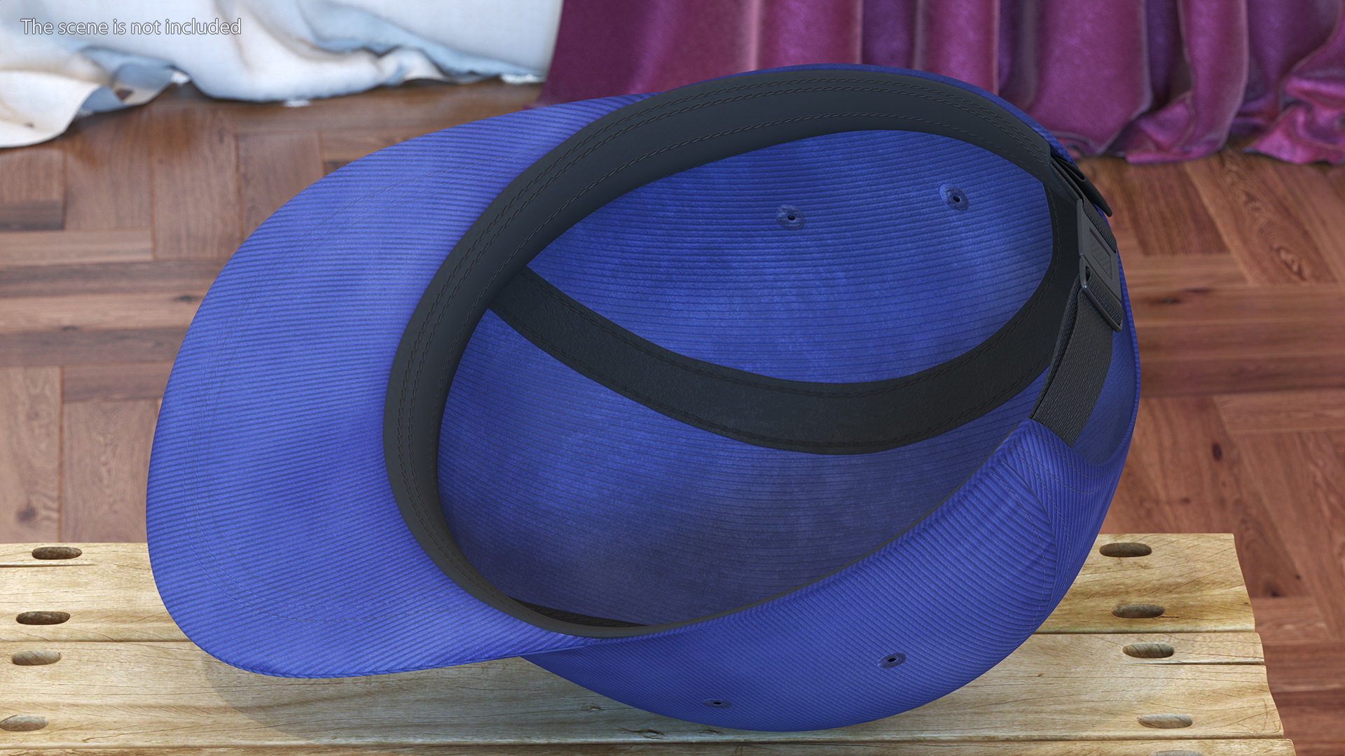 3D Dickies Hornbeck Cord Dark Navy 5 Panel Hat model