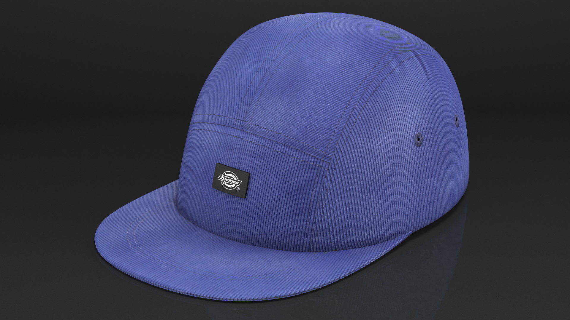 3D Dickies Hornbeck Cord Dark Navy 5 Panel Hat model