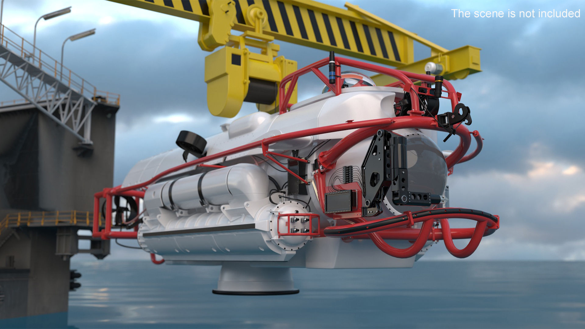 Rescue Submarine White 3D