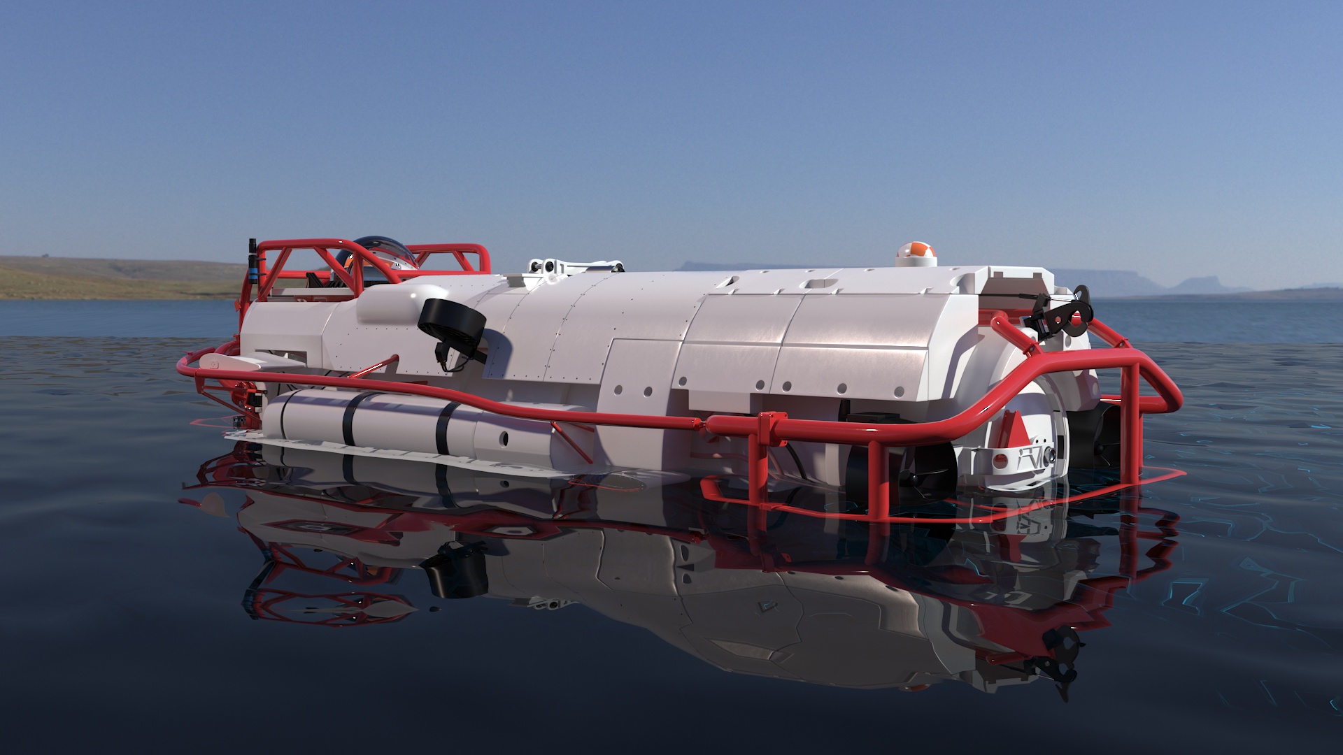 Rescue Submarine White 3D