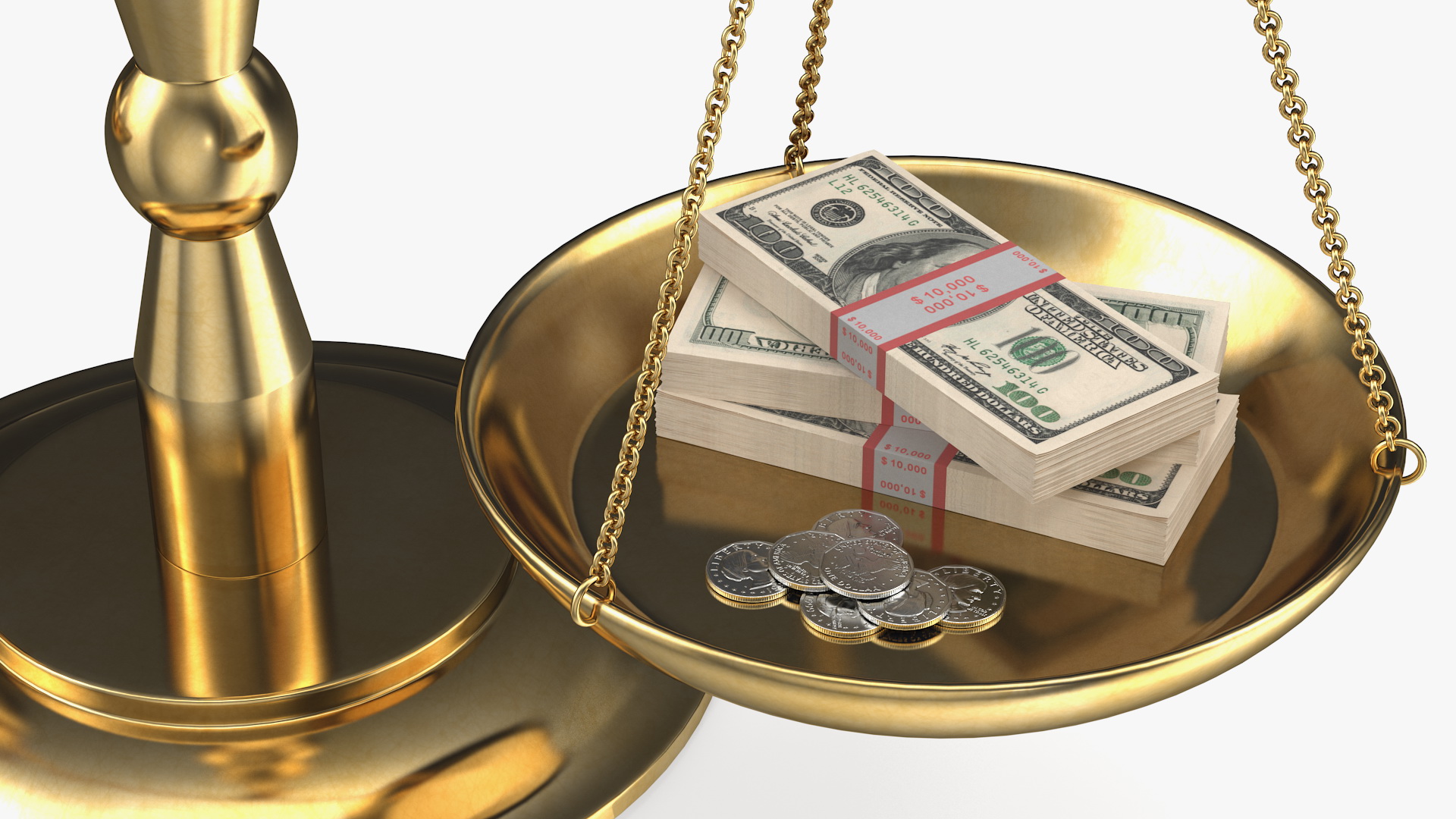 Time Or Money On The Scales 3D