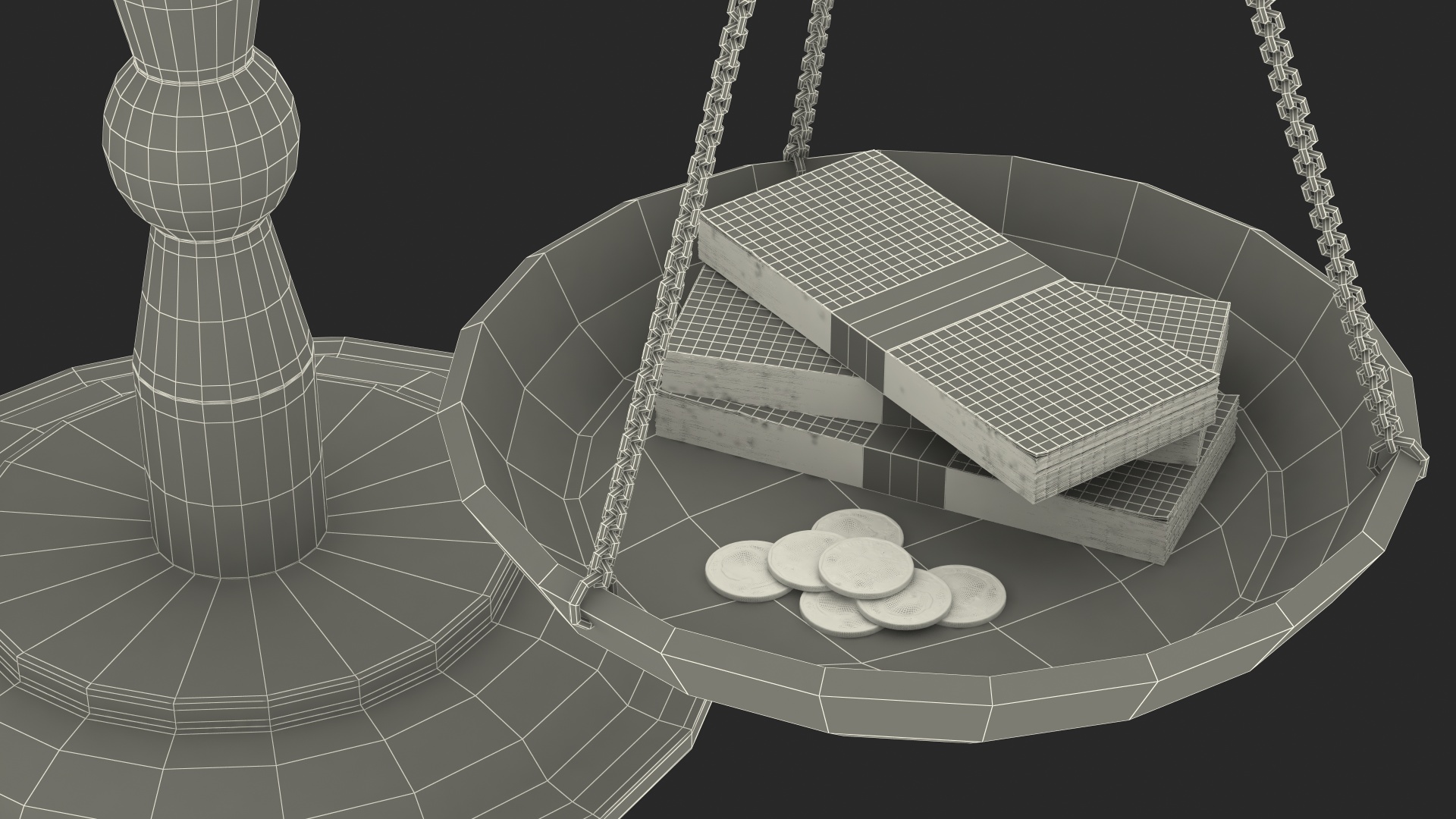 Time Or Money On The Scales 3D