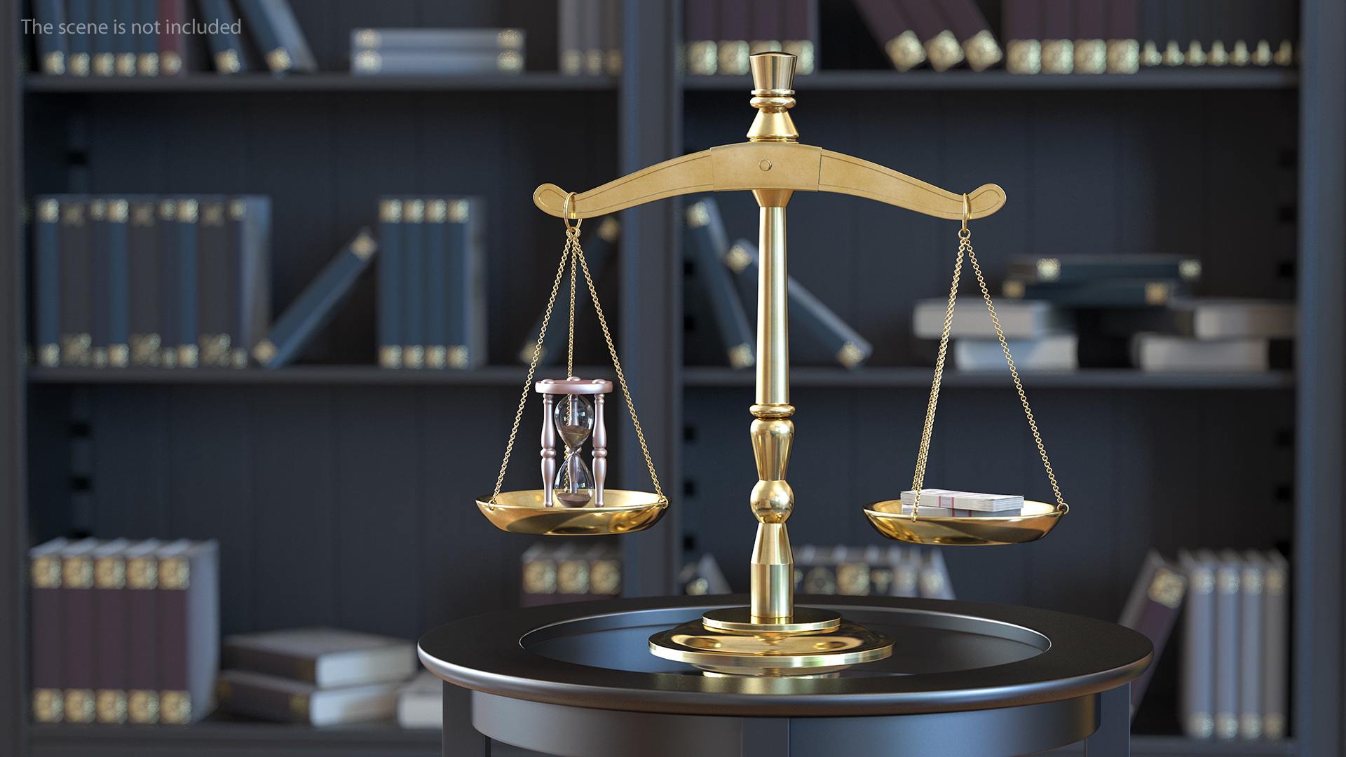 Time Or Money On The Scales 3D