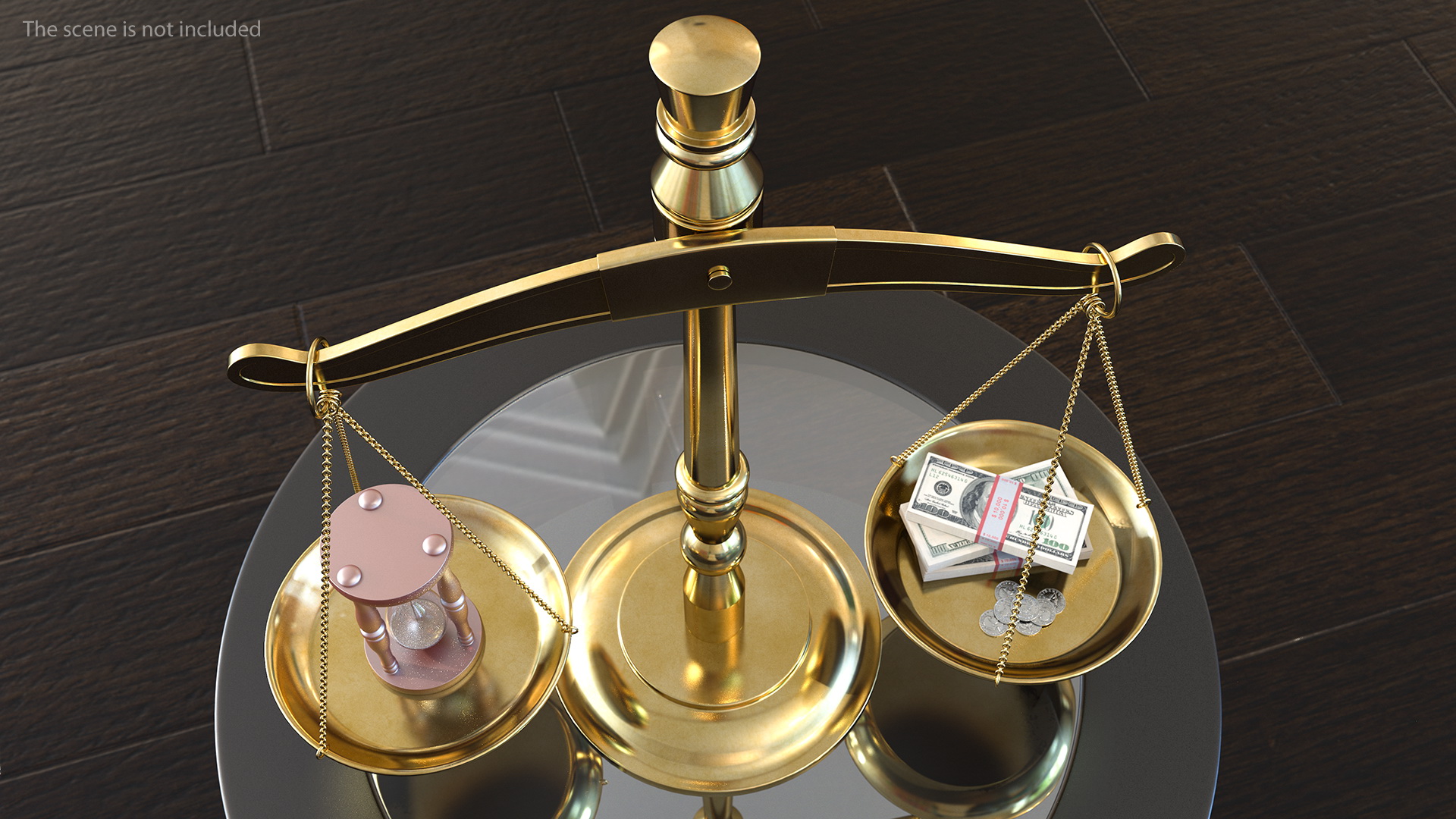 Time Or Money On The Scales 3D