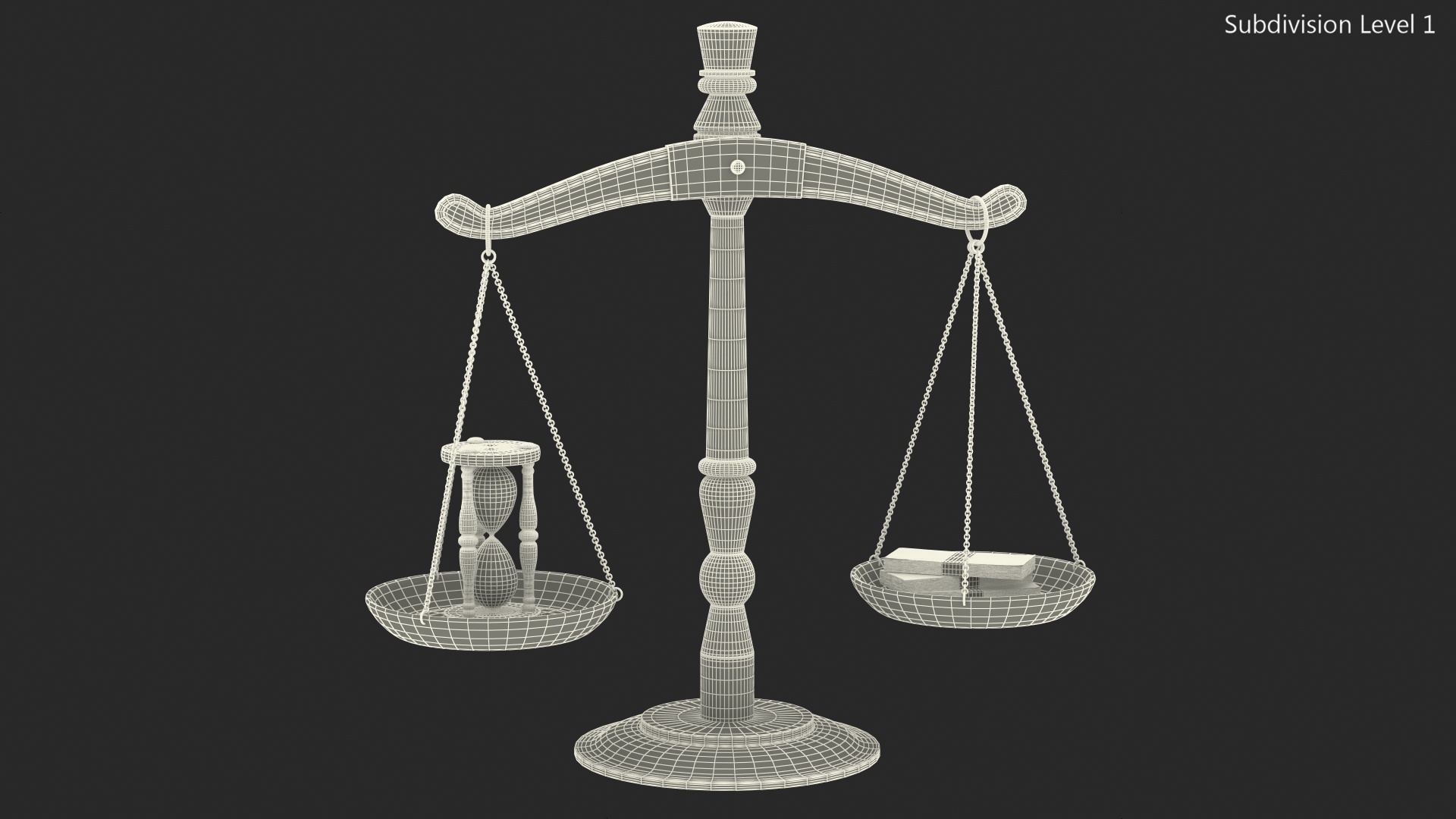 Time Or Money On The Scales 3D