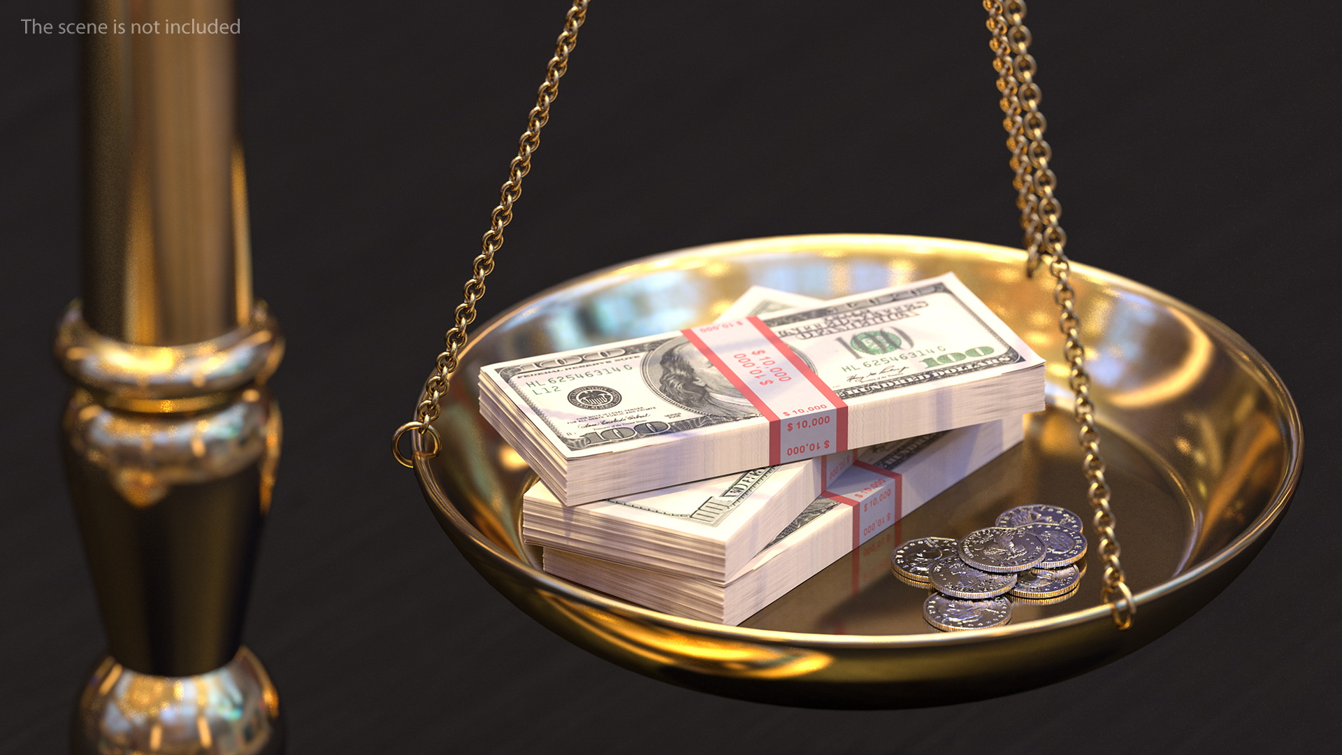 Time Or Money On The Scales 3D