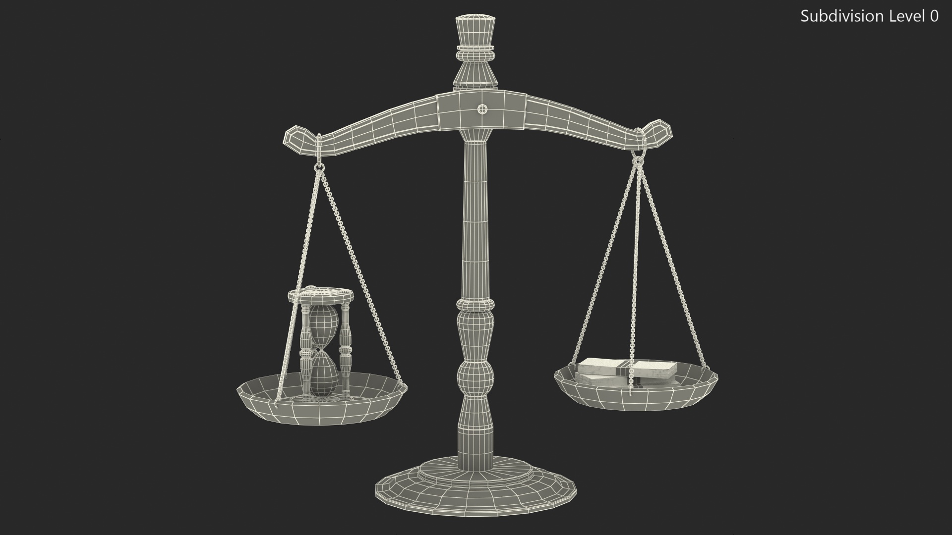 Time Or Money On The Scales 3D