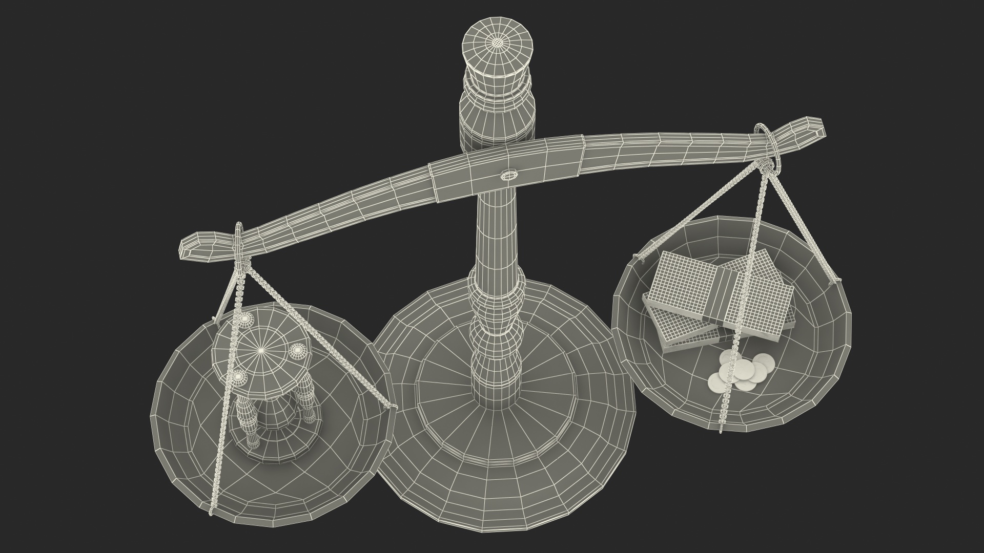 Time Or Money On The Scales 3D